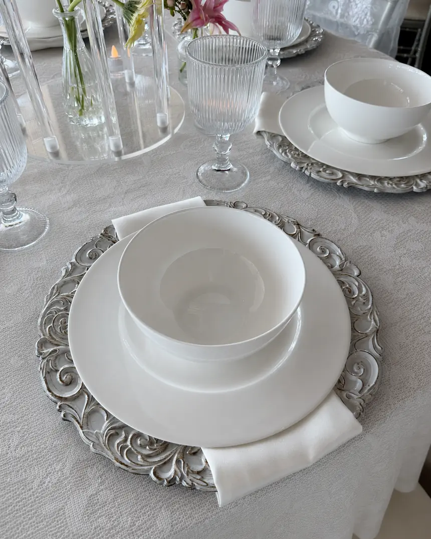Ivory lace under candlelight width=